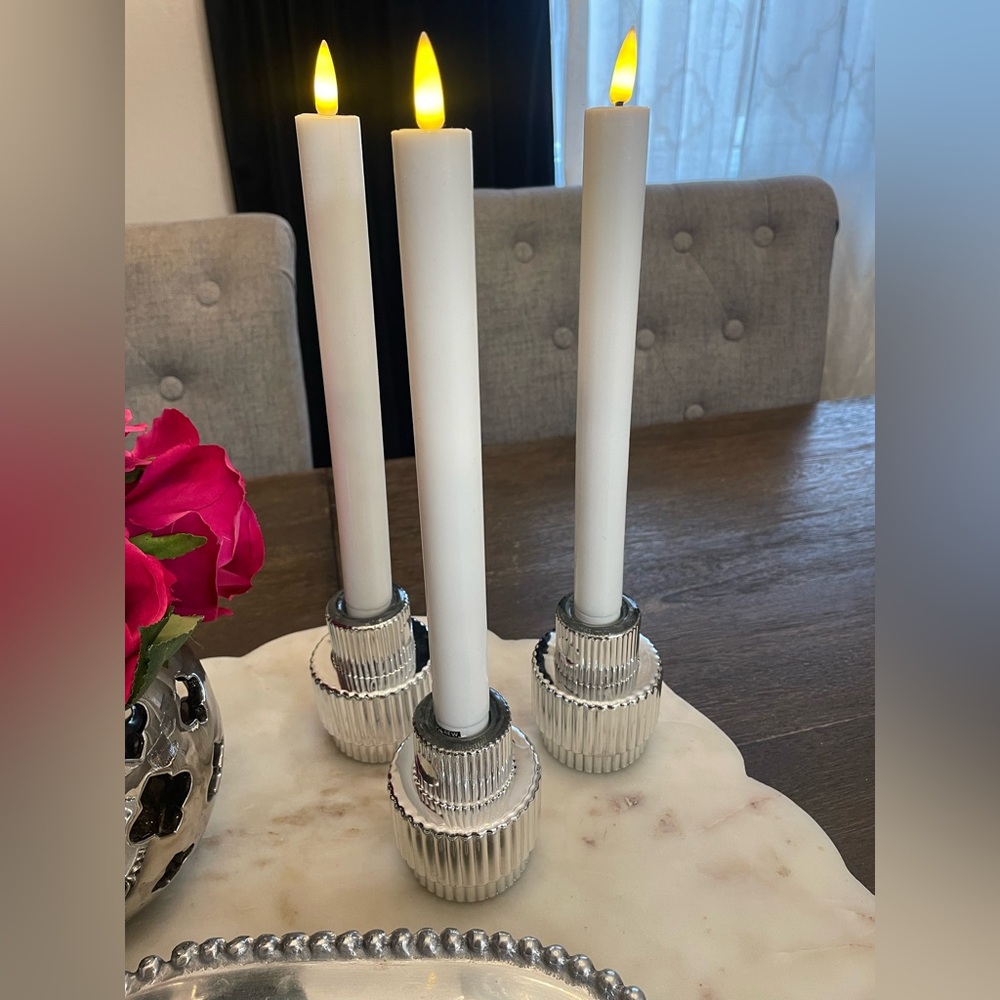 Set of 3 taper candle holders